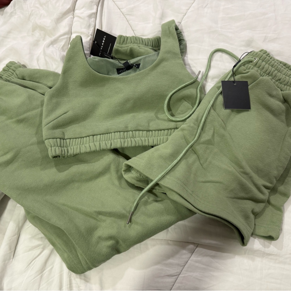 JLUXLABEL Sage Green Crop Top